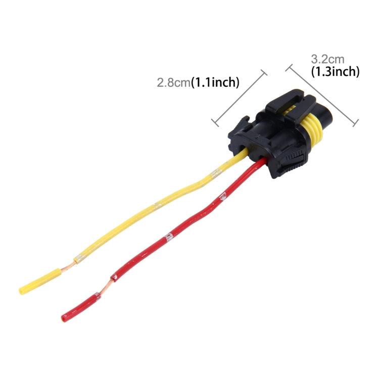2 PCS H8/H11 Car Auto LED Bulb Socket Holder (No Including Light) - Wires by buy2fix | Online Shopping UK | buy2fix