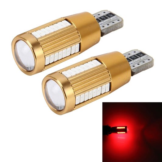 2 PCS T10 2W Constant Current Car Clearance Light with 38 SMD-3014 Lamps, DC 12-16V(Red Light) - Clearance Lights by buy2fix | Online Shopping UK | buy2fix