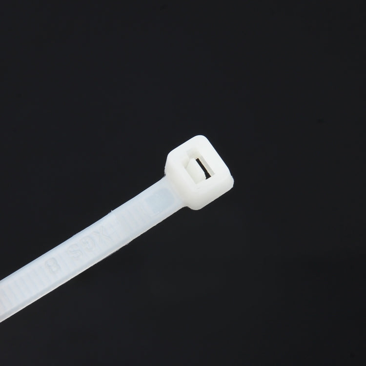 500 PCS 5mm*250mm Nylon Cable Ties(White) - Booster Cable & Clip by buy2fix | Online Shopping UK | buy2fix