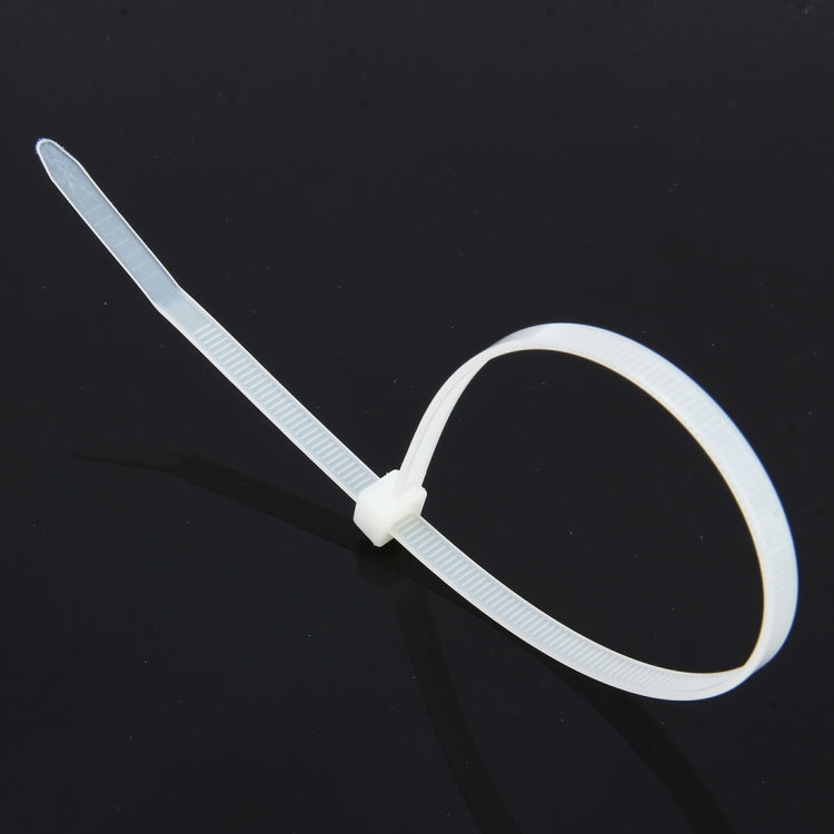 500 PCS 5mm*250mm Nylon Cable Ties(White) - Booster Cable & Clip by buy2fix | Online Shopping UK | buy2fix