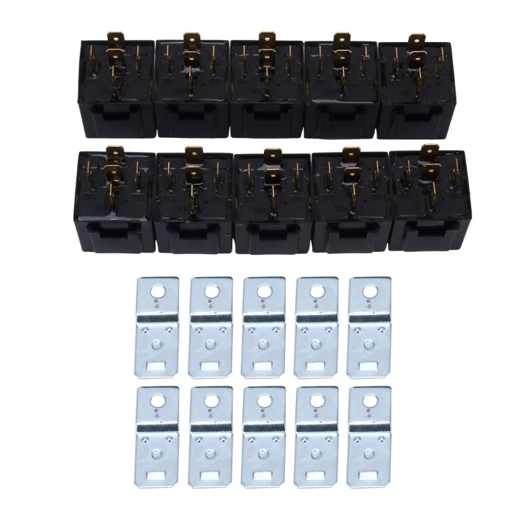 10 PCS JD-1914 40 AMP 12V Waterproof Car Auto Five Plugs Relay - Relays by buy2fix | Online Shopping UK | buy2fix