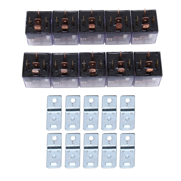 10 PCS JD-1914 80 AMP 12V Waterproof Car Auto Five Plugs Relay - Relays by buy2fix | Online Shopping UK | buy2fix