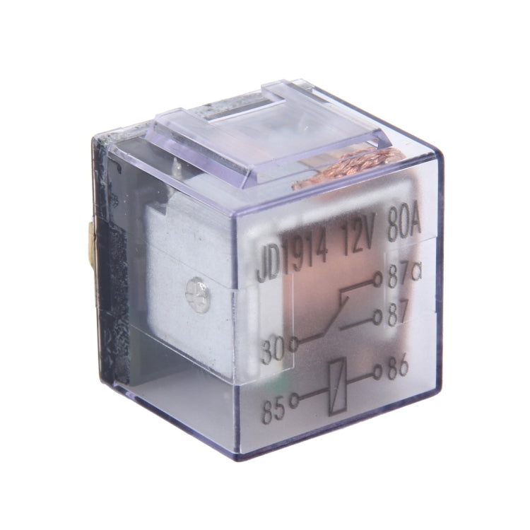 10 PCS JD-1914 80 AMP 12V Waterproof Car Auto Five Plugs Relay with Warning Light - Relays by buy2fix | Online Shopping UK | buy2fix