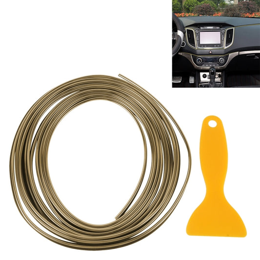 5m Flexible Trim For DIY Automobile Car Interior Exterior Moulding Trim Decorative Line Strip with Film Scraper(Gold) by buy2fix