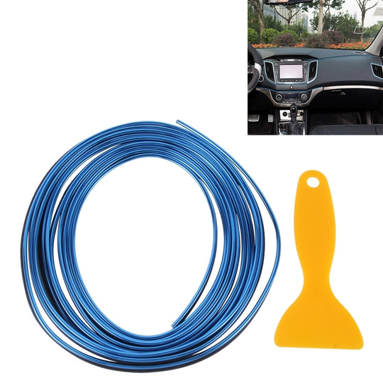 5m Flexible Trim For DIY Automobile Car Interior Exterior Moulding Trim Decorative Line Strip with Film Scraper(Blue)
