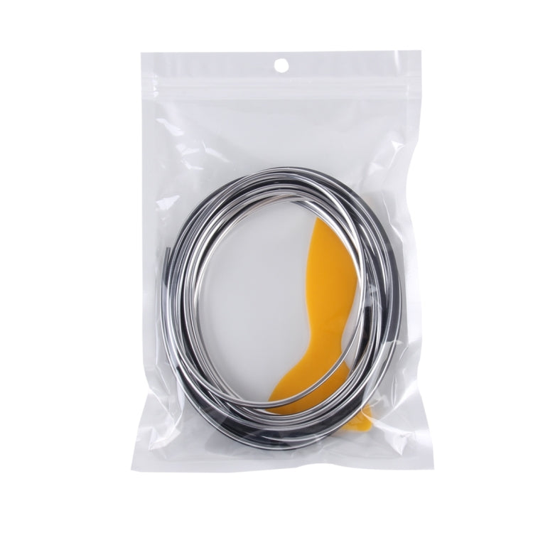 5m Flexible Trim For DIY Automobile Car Interior Exterior Moulding Trim Decorative Line Strip with Film Scraper(Silver) by buy2fix