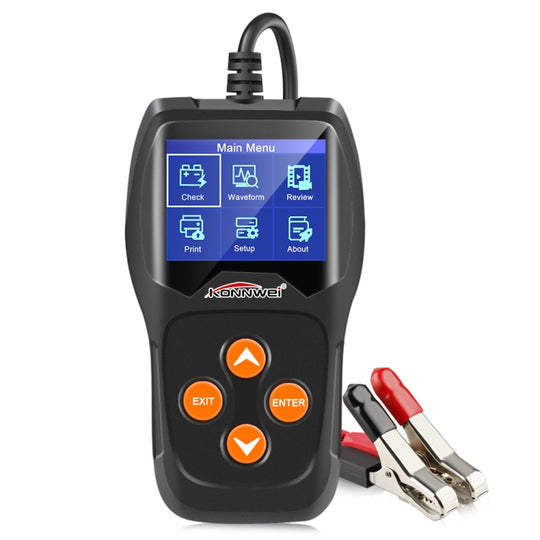 KONNWEI KW600 Autobatterieanalysator 100 bis 2000CCA Autotester 12V 2,4-Zoll-Digital-Farbbildschirm Anlassladung Autodiagnose