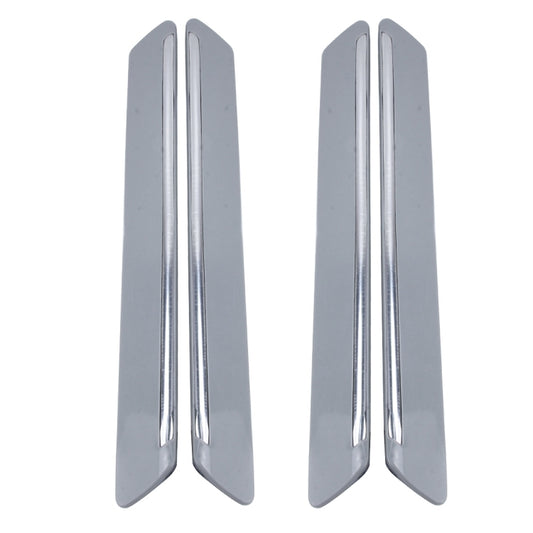 4 PCS Universal Car Auto Plastic Wrap Rubber Front Rear Body Bumper Guard Protector Strip Sticker(Grey) by buy2fix