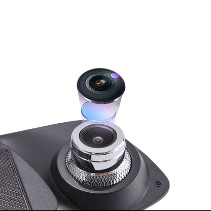 5 inch IPS Touch Screen Rear View Mirror Car Recorder with Dual Channel 720P Car Black Box, Separate Camera, Support 32GB TF Card, Night Vision, 150 Degree Wide Angle Viewing by buy2fix