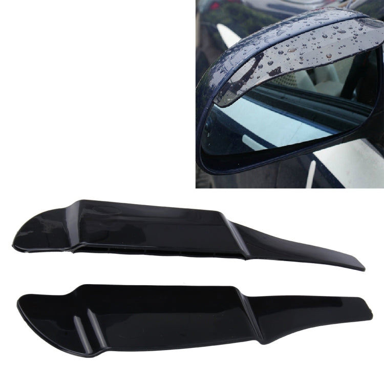 2 PCS Car Auto Universal Rubber Reversing Rearview Mirror Rain Baffle Plate (Black) by buy2fix