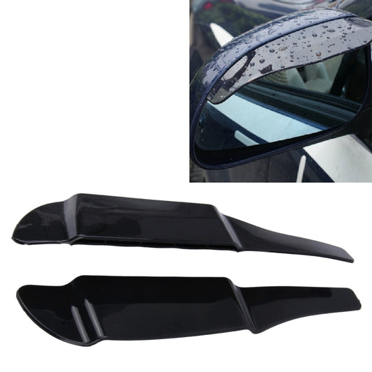 2 PCS Car Auto Universal Rubber Reversing Rearview Mirror Rain Baffle Plate (Black) by buy2fix
