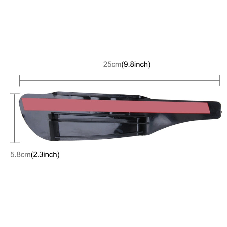 2 PCS Car Auto Universal Rubber Reversing Rearview Mirror Rain Baffle Plate (Black) by buy2fix