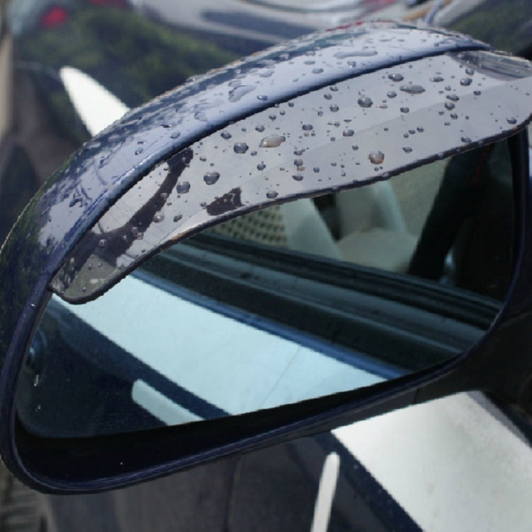 2 PCS Car Auto Universal Rubber Reversing Rearview Mirror Rain Baffle Plate (Black) by buy2fix