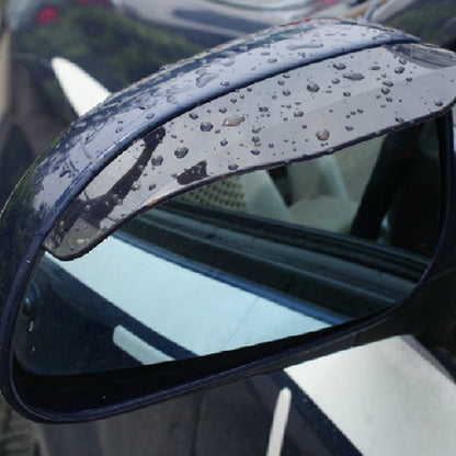 2 PCS Car Auto Universal Rubber Reversing Rearview Mirror Rain Baffle Plate (Black) by buy2fix