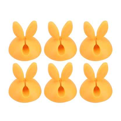 6 PCS CC-941 Rabbit Shape Single Hole Cable Clips Holder, Cable Management System and Cord Organizer Solution(Yellow) by buy2fix