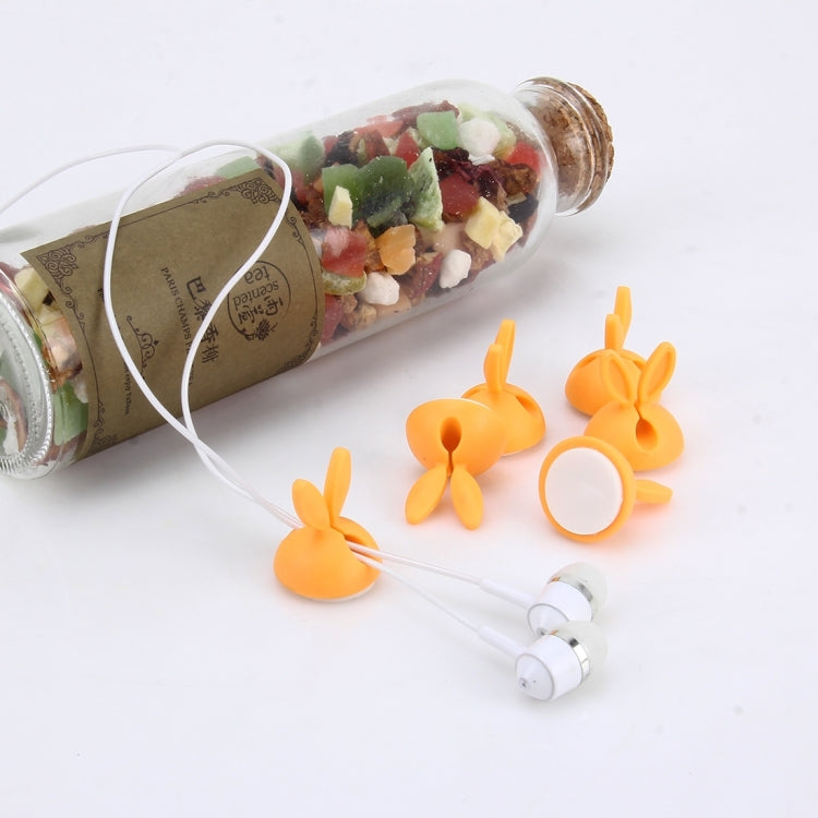 6 PCS CC-941 Rabbit Shape Single Hole Cable Clips Holder, Cable Management System and Cord Organizer Solution(Yellow) by buy2fix