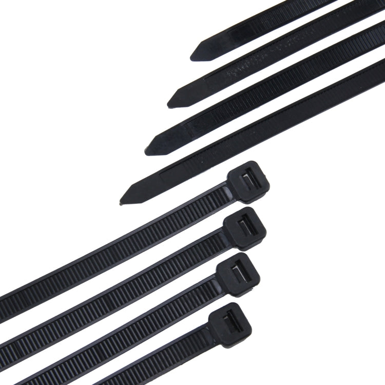 100pcs /Pack 8mm*200mm Nylon Cable Ties(Black) - Booster Cable & Clip by buy2fix | Online Shopping UK | buy2fix