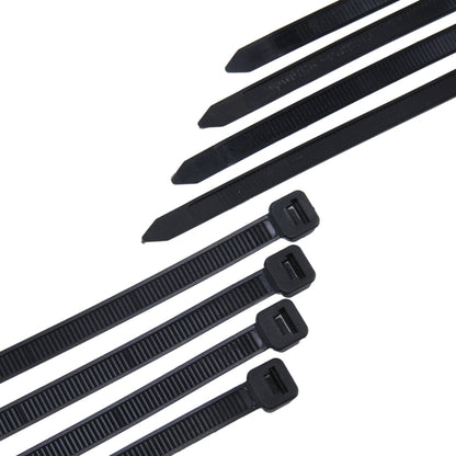 100pcs /Pack 8mm*200mm Nylon Cable Ties(Black) - Booster Cable & Clip by buy2fix | Online Shopping UK | buy2fix