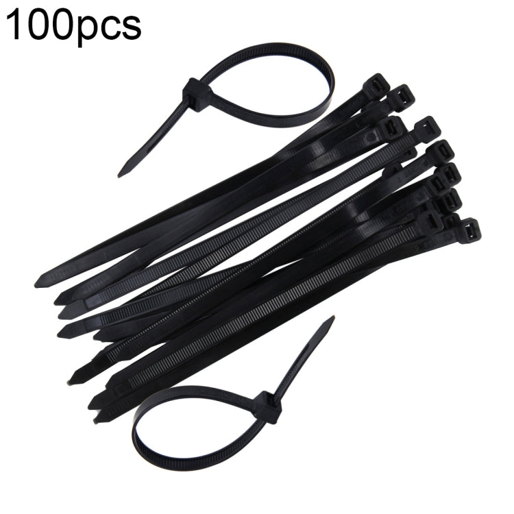 100pcs /Pack 8mm*200mm Nylon Cable Ties(Black) - Booster Cable & Clip by buy2fix | Online Shopping UK | buy2fix