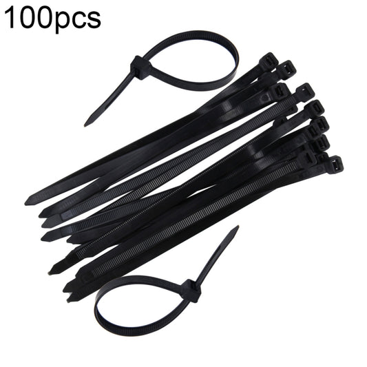 100pcs /Pack 8mm*200mm Nylon Cable Ties(Black) - Booster Cable & Clip by buy2fix | Online Shopping UK | buy2fix