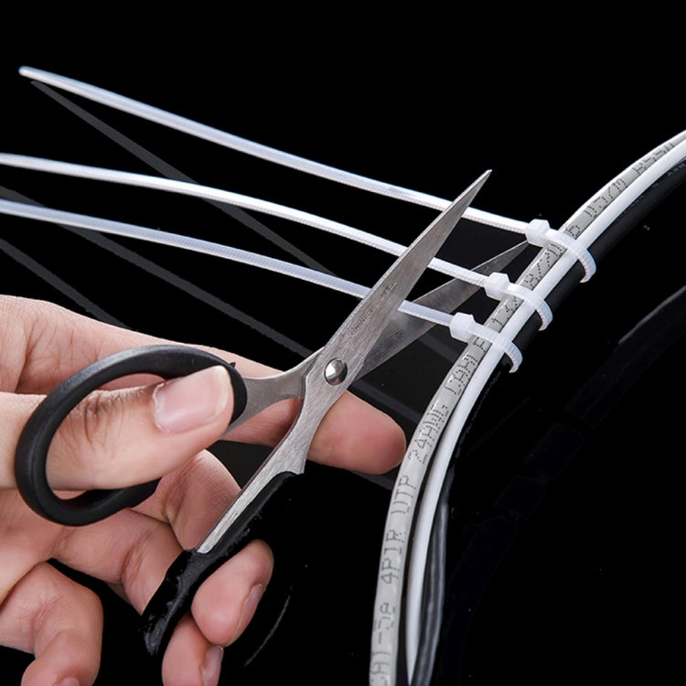 100pcs /Pack 8mm*200mm Nylon Cable Ties(Black) - Booster Cable & Clip by buy2fix | Online Shopping UK | buy2fix