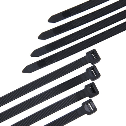 250 PCS 8mm*300mm Nylon Cable Ties(Black) - Booster Cable & Clip by buy2fix | Online Shopping UK | buy2fix