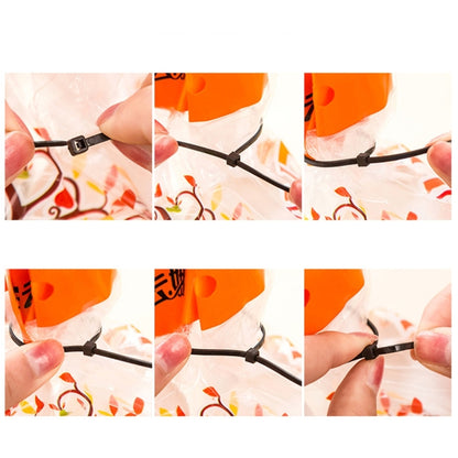 500pcs /Pack 4mm*300mm Nylon Cable Ties - Booster Cable & Clip by buy2fix | Online Shopping UK | buy2fix