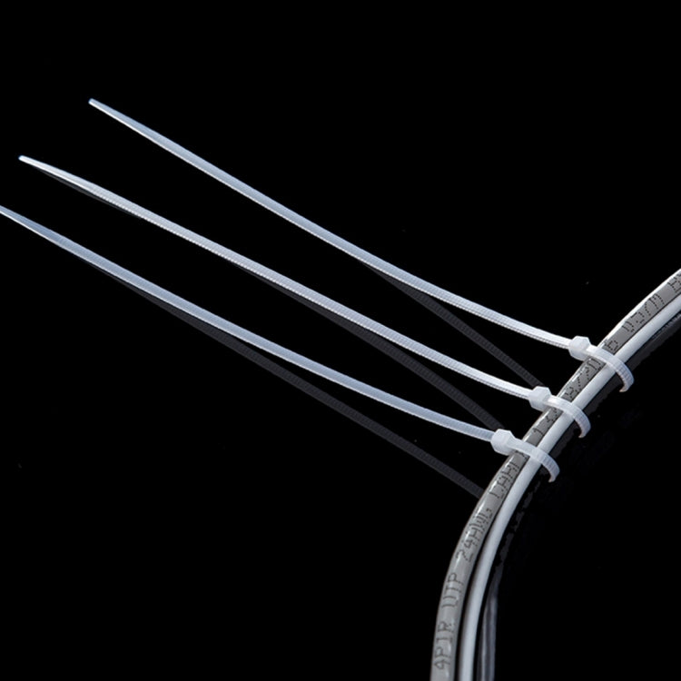 500pcs /Pack 4mm*300mm Nylon Cable Ties - Booster Cable & Clip by buy2fix | Online Shopping UK | buy2fix