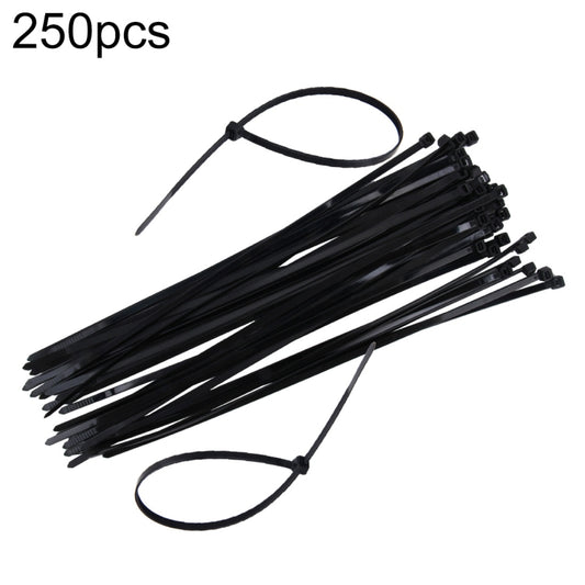 250pcs /Pack 5mm*300mm Nylon Cable Ties(Black) - Booster Cable & Clip by buy2fix | Online Shopping UK | buy2fix