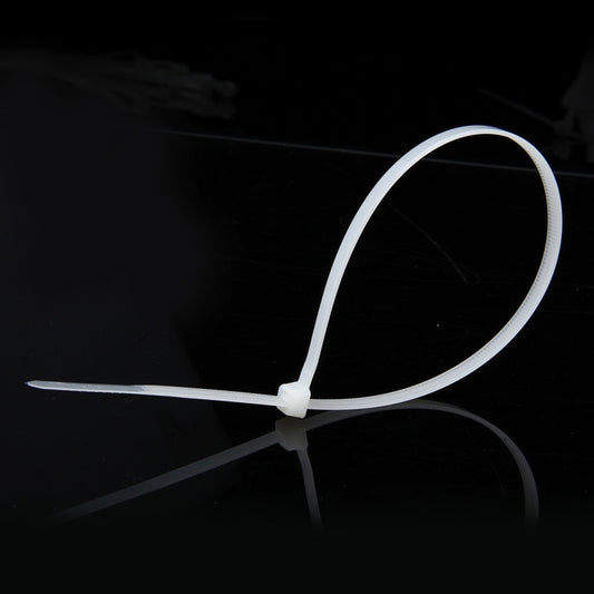 250pcs /Pack 5mm*300mm Nylon Cable Ties(White) - Booster Cable & Clip by buy2fix | Online Shopping UK | buy2fix