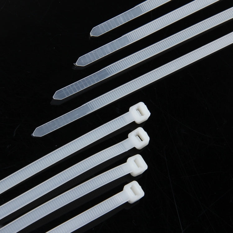 250pcs /Pack 5mm*300mm Nylon Cable Ties(White) - Booster Cable & Clip by buy2fix | Online Shopping UK | buy2fix