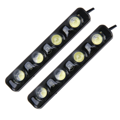 2 PCS 4W 120 LM 6000K DRL Daytime Running Light with 4 SMD-5050 Lamps, DC 12V(White Light) - Running Lights by buy2fix | Online Shopping UK | buy2fix