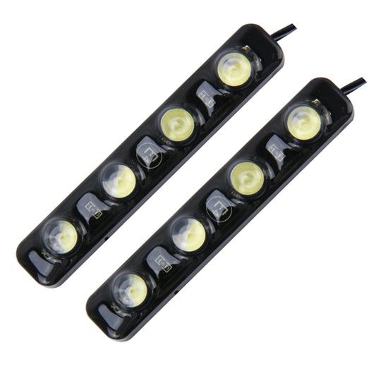 2 PCS 4W 120 LM 6000K DRL Daytime Running Light with 4 SMD-5050 Lamps, DC 12V(White Light) - Running Lights by buy2fix | Online Shopping UK | buy2fix
