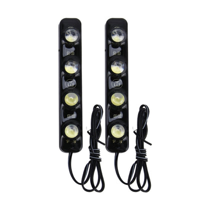 2 PCS 4W 120 LM 6000K DRL Daytime Running Light with 4 SMD-5050 Lamps, DC 12V(White Light) - Running Lights by buy2fix | Online Shopping UK | buy2fix