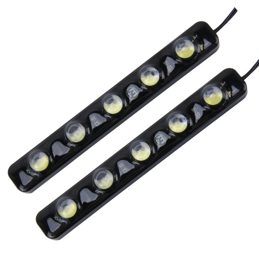 2 PCS 5W 150 LM 6000K DRL Daytime Running Light with 5 SMD-5050 Lamps, DC 12V(White Light) - Running Lights by buy2fix | Online Shopping UK | buy2fix