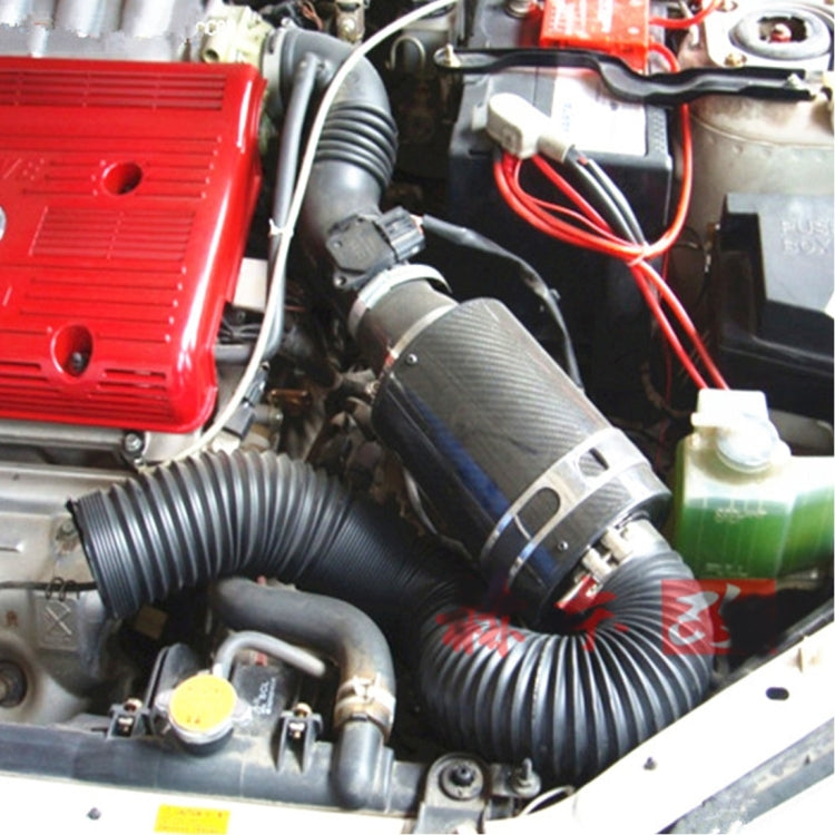 Car Auto Universal Tube Air Filter Adjustable Cold Air Injection Intake System Pipe Without Air Filter(Blue) - Air Intake System by buy2fix | Online Shopping UK | buy2fix