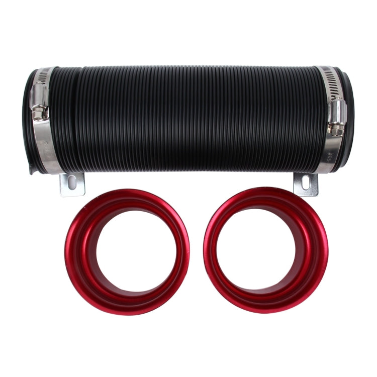 Car Auto Universal Tube Air Filter Adjustable Cold Air Injection Intake System Pipe Without Air Filter(Red) - Air Intake System by buy2fix | Online Shopping UK | buy2fix