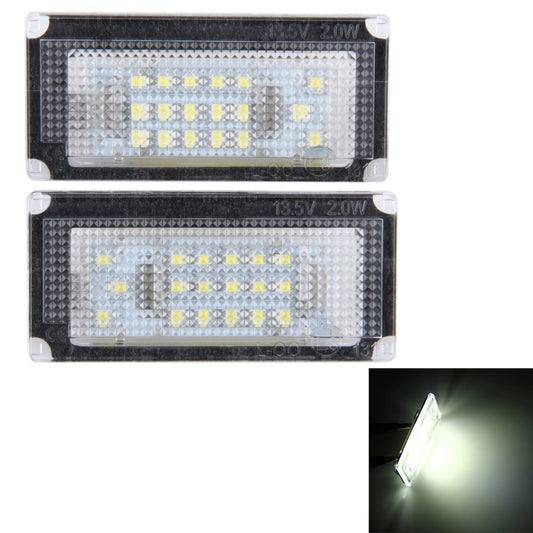 2 PCS License Plate Light with 18 SMD-3528 Lamps for BMW Mini COOPER R50/R52/R53(White Light) - License Plate Lights by buy2fix | Online Shopping UK | buy2fix