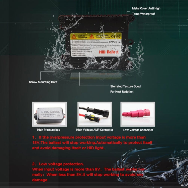 Car Auto Universal 35W DC12V Replacement Slim Quick Start HID Xenon Light Direct Current Ballast for All Bulb Base Sizes by buy2fix