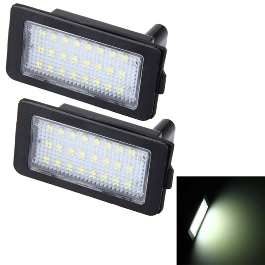 2 PCS Canbus License Plate Light with 24 SMD-3528 Lamps for BMW E38(White Light) - License Plate Lights by buy2fix | Online Shopping UK | buy2fix