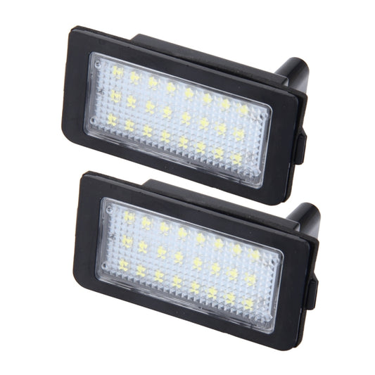2 PCS Canbus License Plate Light with 24 SMD-3528 Lamps for BMW E38(White Light) - License Plate Lights by buy2fix | Online Shopping UK | buy2fix
