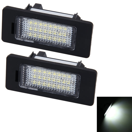 2 PCS License Plate Light with 24 SMD-3528 Lamps for BMW E81/E82/E90/E91/E92/E93/E60/E61/E39 (White Light) - License Plate Lights by buy2fix | Online Shopping UK | buy2fix