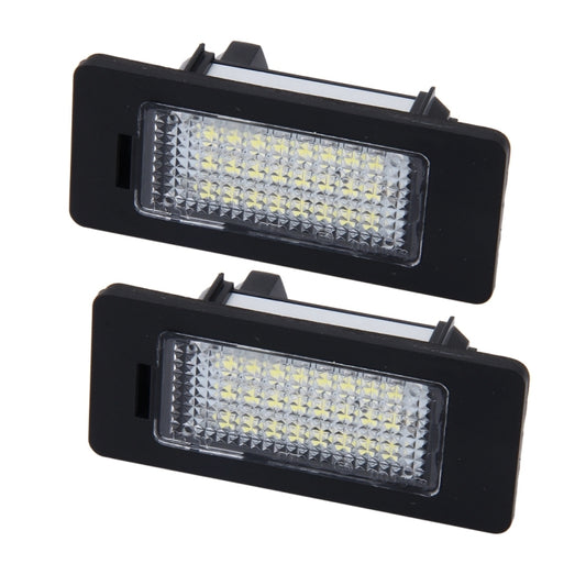 2 PCS License Plate Light with 24 SMD-3528 Lamps for BMW E81/E82/E90/E91/E92/E93/E60/E61/E39 (White Light) - License Plate Lights by buy2fix | Online Shopping UK | buy2fix