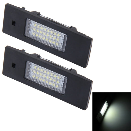 2 PCS License Plate Light with 24 SMD-3528 Lamps for BMW E87(White Light) - License Plate Lights by buy2fix | Online Shopping UK | buy2fix
