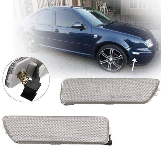 2 PCS Front Bumper Clearance Lights Housing without Bulb Replacement 1JM945071 / 1JM945072 for VW Golf / Jetta 1999-2005(Grey) by buy2fix