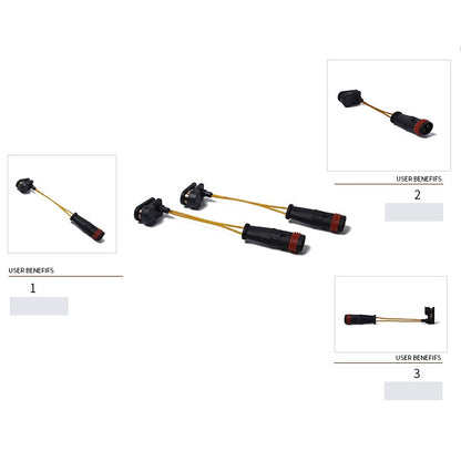 2 PCS Car Front Rear Brake Pad Sensor Cable 1645401017 2205401517 for Mercedes-Benz W164 2005-2010 / W166 2011- - Brake System by buy2fix | Online Shopping UK | buy2fix