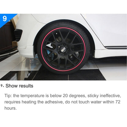 Universal Decorative Scratchproof Stickup 8M Flexible Car Wheel Hub TRIM Mouldings Shining Decoration Strip(Gold) by buy2fix