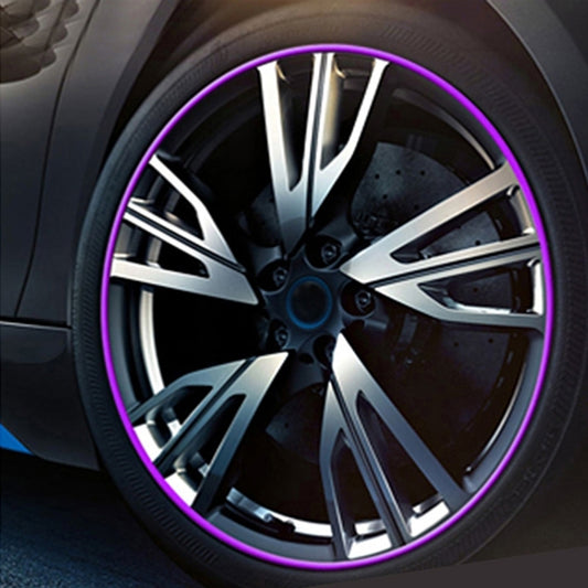 Universal Decorative Scratchproof Stickup 8M Flexible Car Wheel Hub TRIM Mouldings Shining Decoration Strip(Purple) by buy2fix