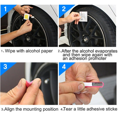 Universal Decorative Scratchproof Stickup 8M Flexible Car Wheel Hub TRIM Mouldings Shining Decoration Strip(Silver) by buy2fix