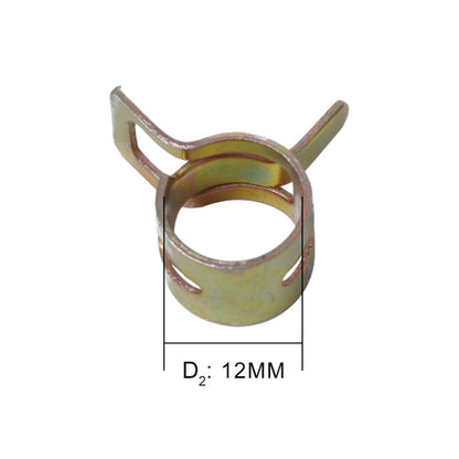 10 PCS 12mm Car Spring Clip Fuel Line Hose Clip Water Pipe Air Tube Clamp Fastener - Booster Cable & Clip by buy2fix | Online Shopping UK | buy2fix